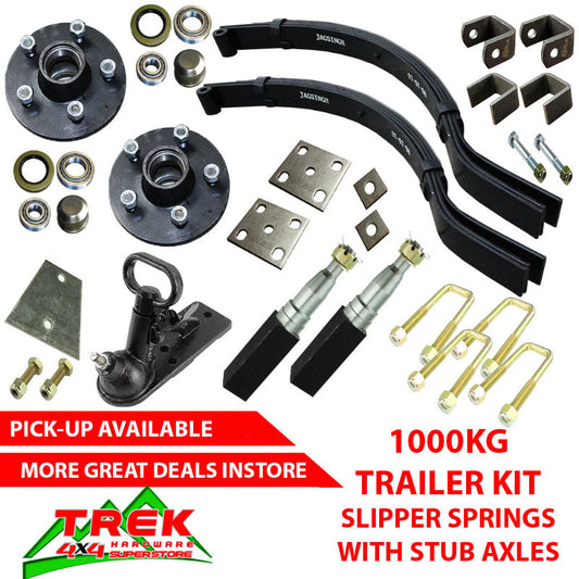 1000KG KIT, SLIP SPRINGS STUB AXLE - Trek Hardware