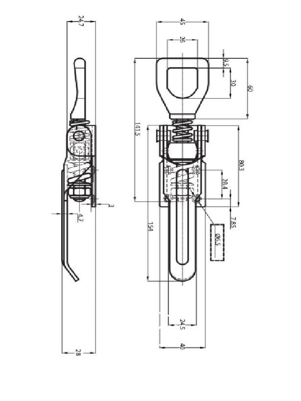 Over Center Fastener for Tray Body