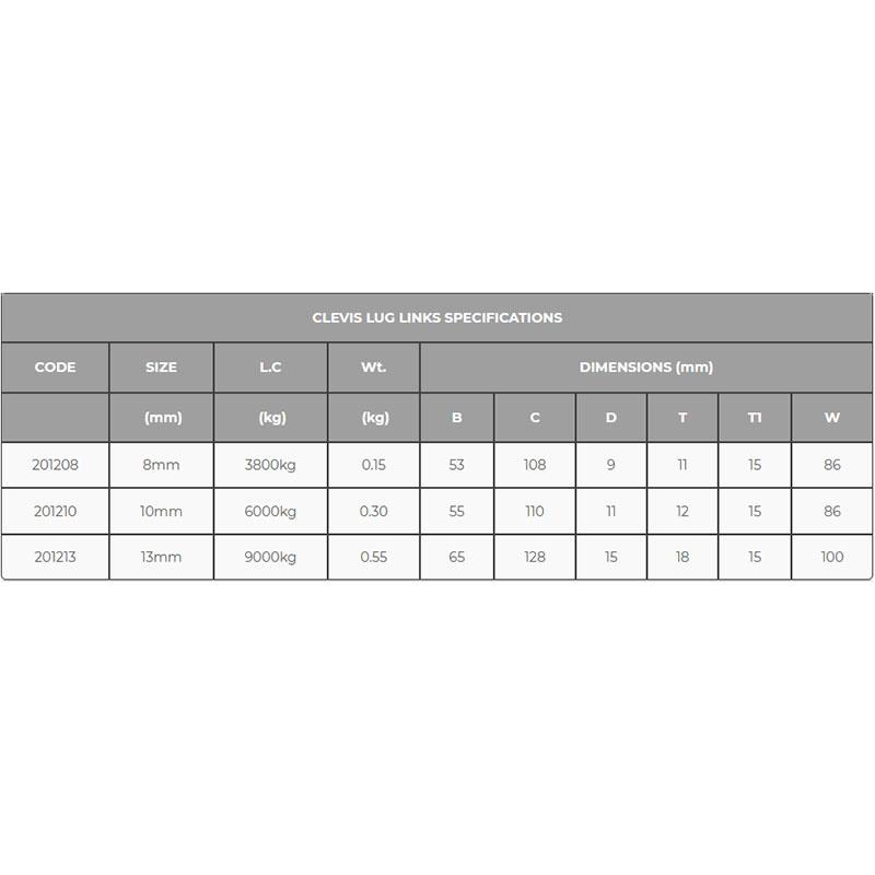 Lug Link G70 Clevis