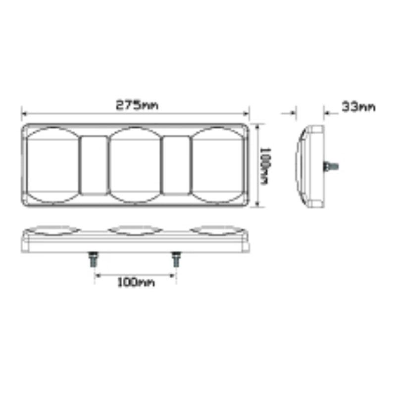 Stop/Tail Strip Lamp And Indicator 275Garwm