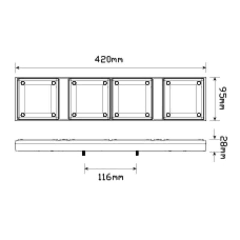 Stop/Tail Strip Lamp And Indicator 420Arrwm