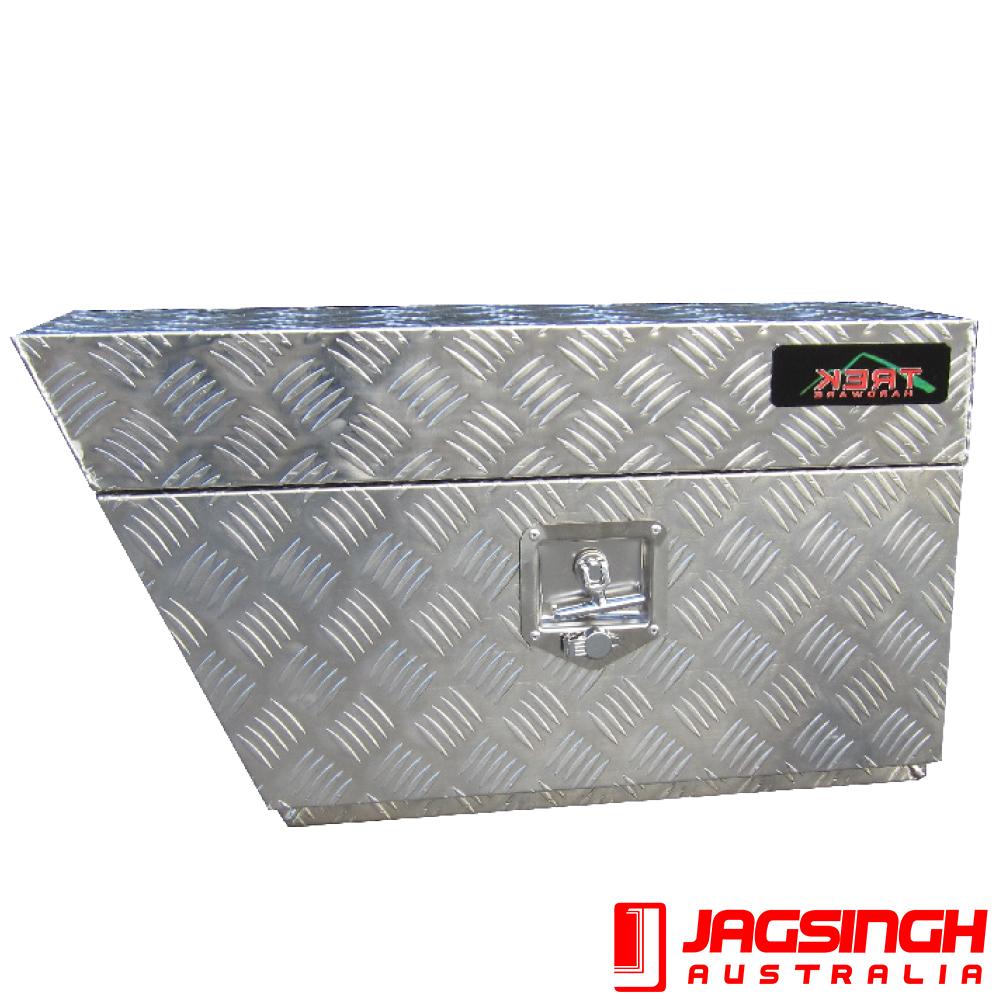 Aluminium Under Tray Tool Box 750/580 X 250 X 400 (L/R Avail) (1.5 mm Thick)